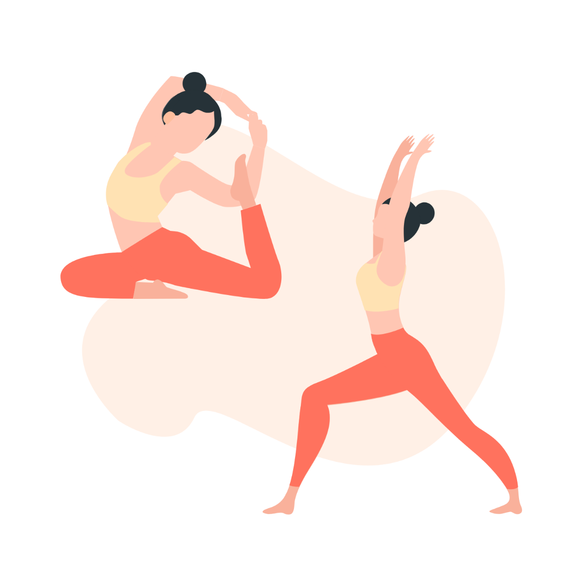 Free Practicing Yoga Clipart Template