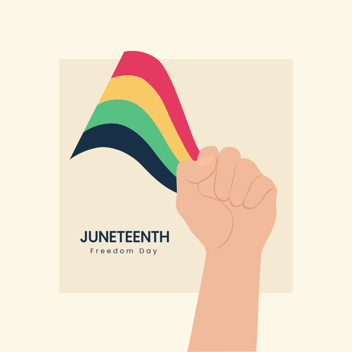 Juneteenth Federal Holiday Clipart Template
