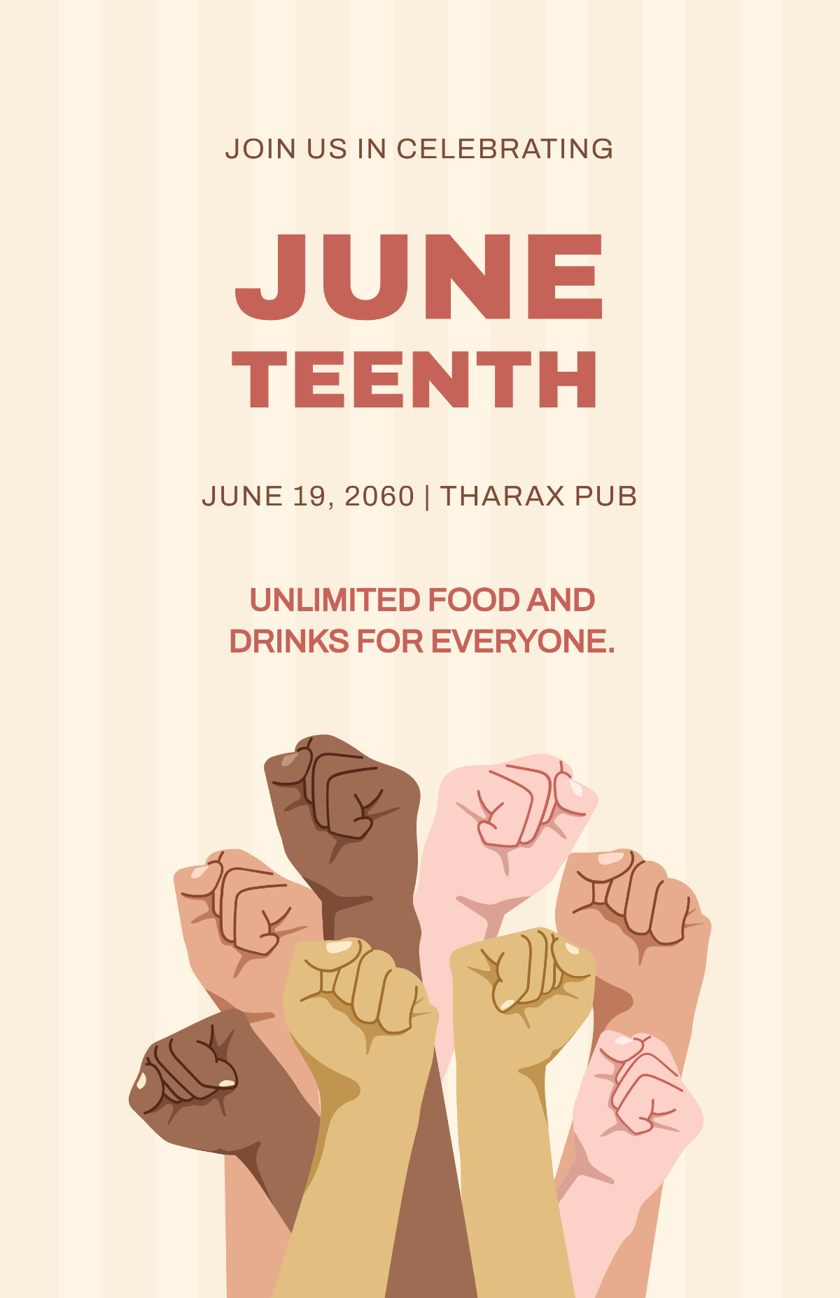 Free Juneteenth Celebration Poster Template