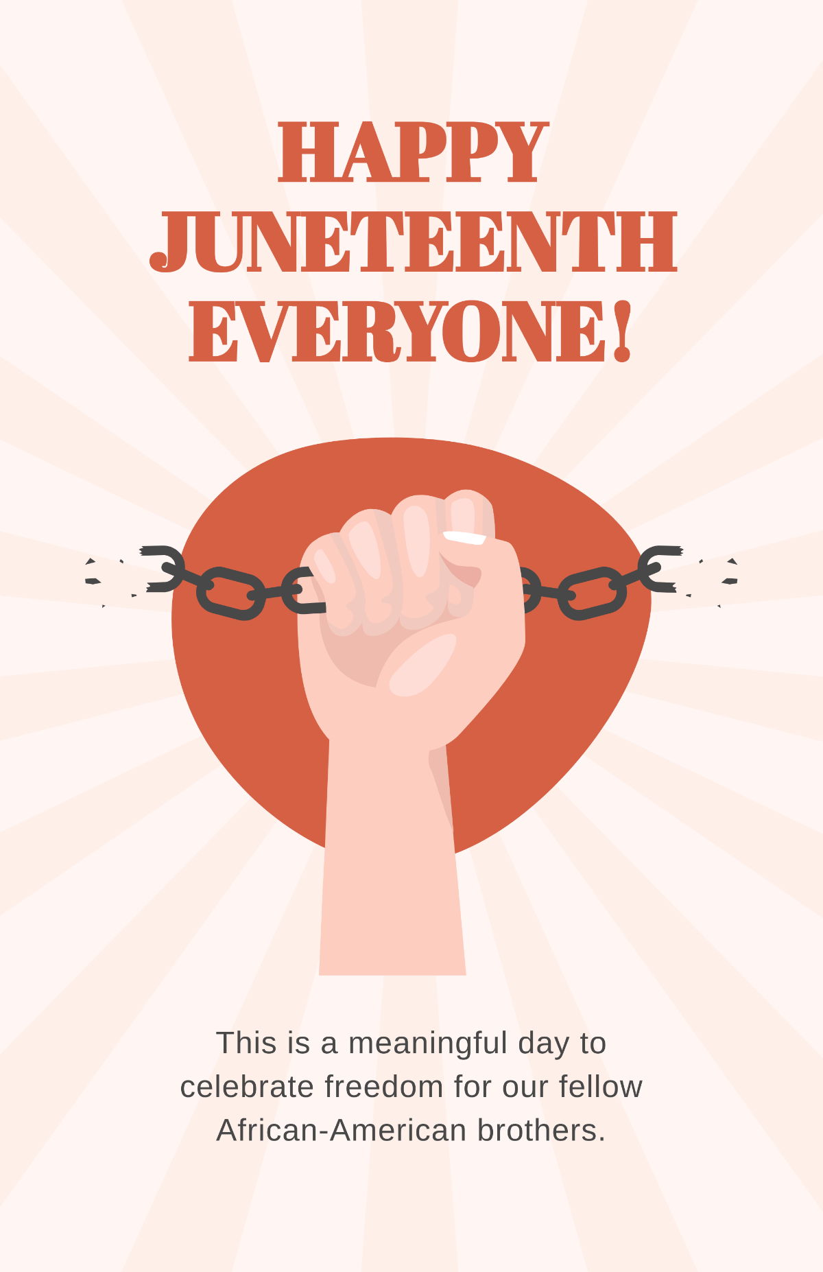 Happy Juneteenth Poster Template