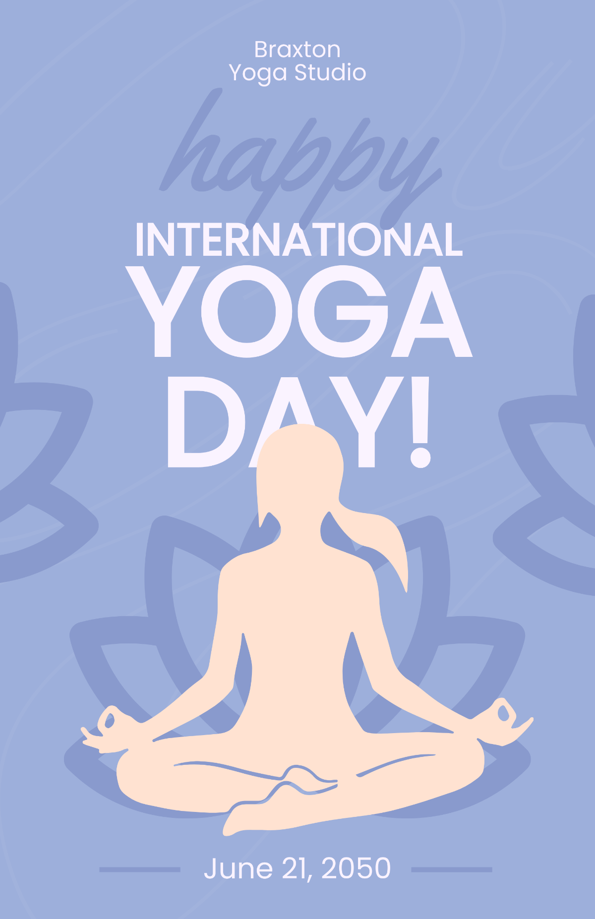 Happy International Yoga Day Poster Template