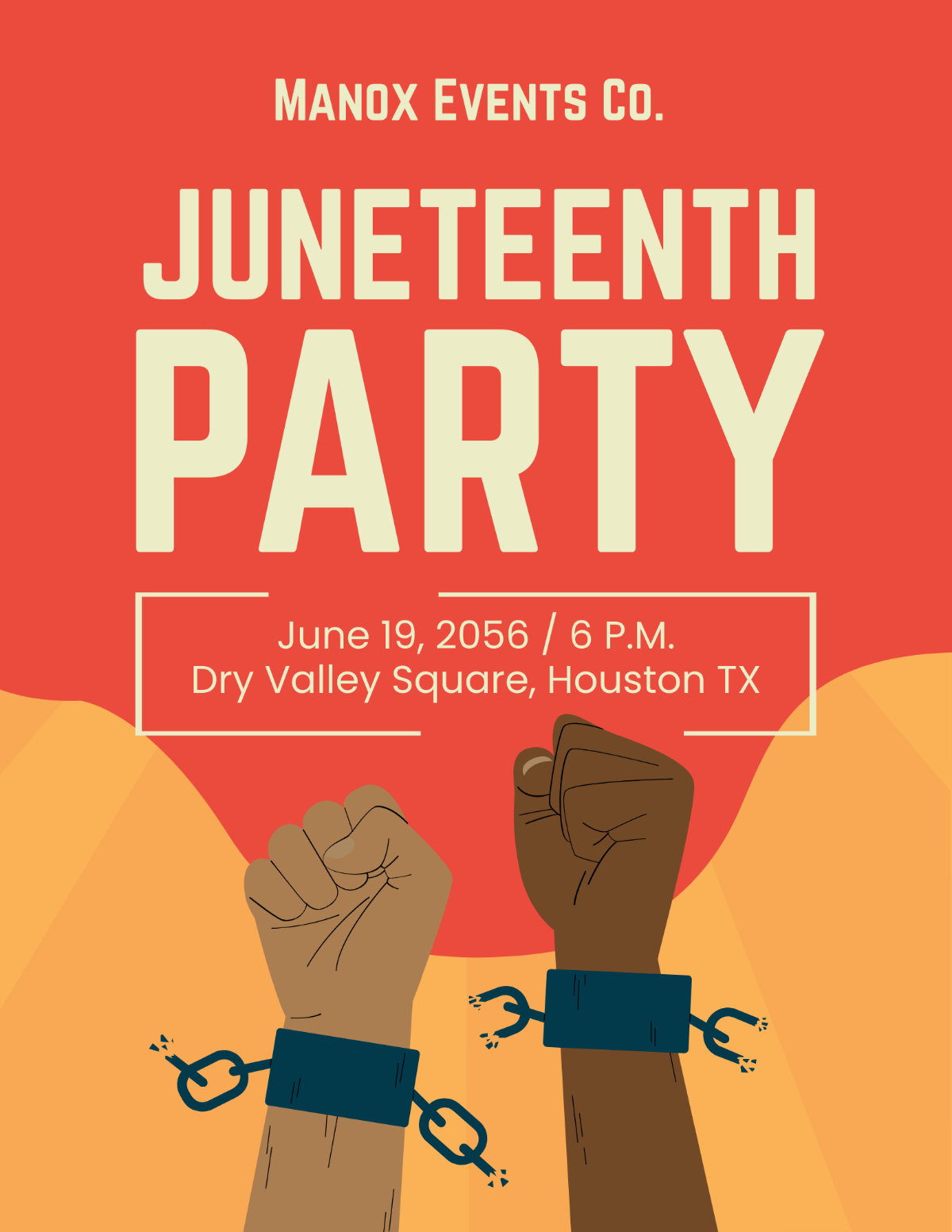 Juneteenth Party Flyer Template
