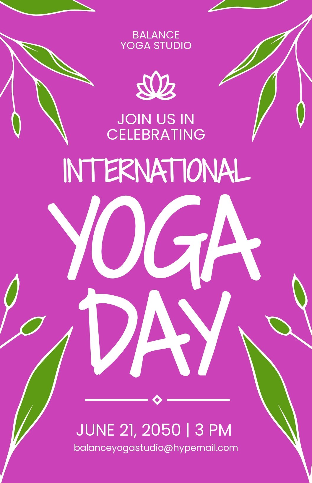 International Yoga Day Advertising Poster
