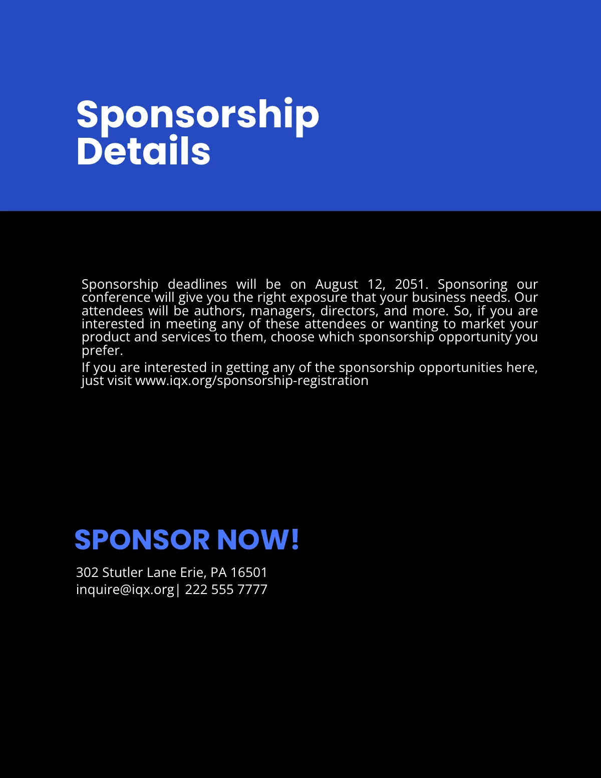 Free Event Prospectus Template to Edit Online