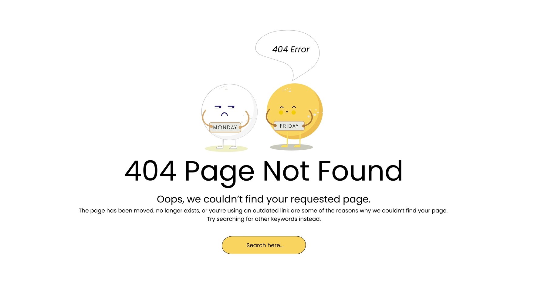 404 Not Found Error Page