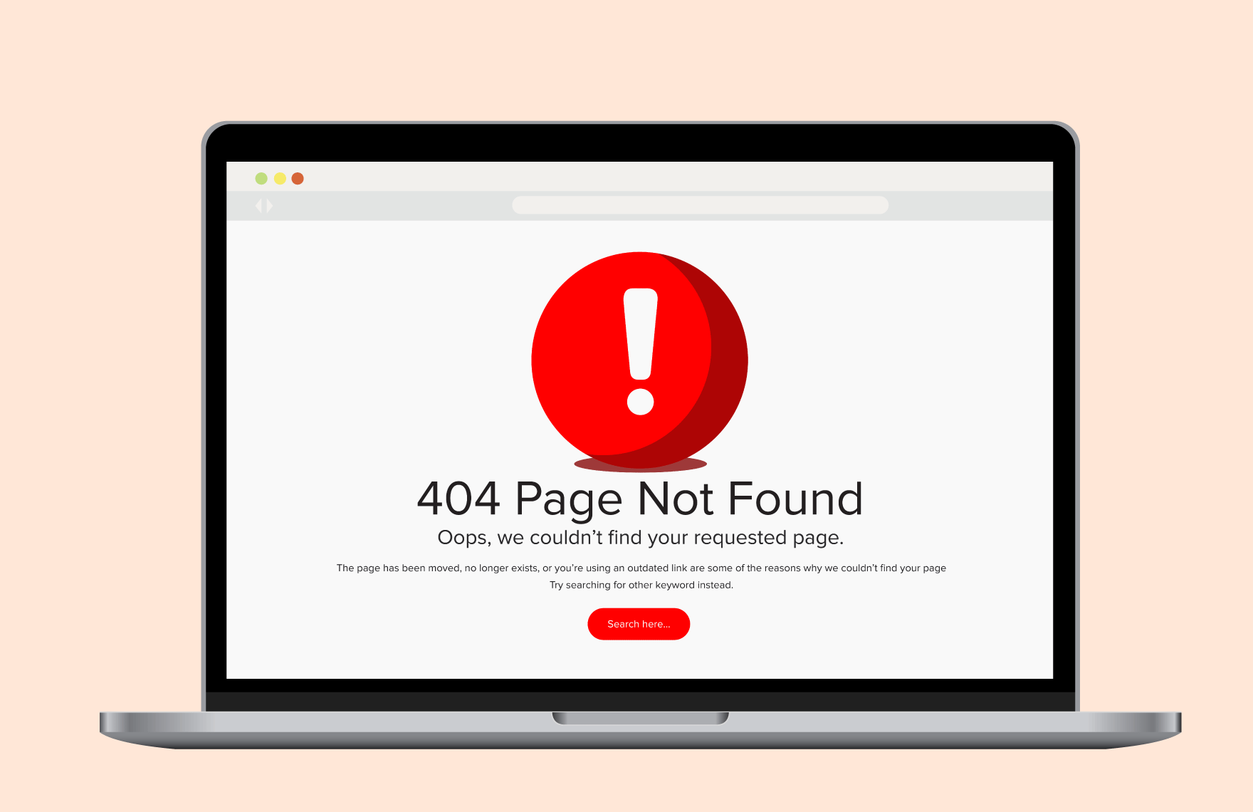 404 Not Found Error Page in Illustrator