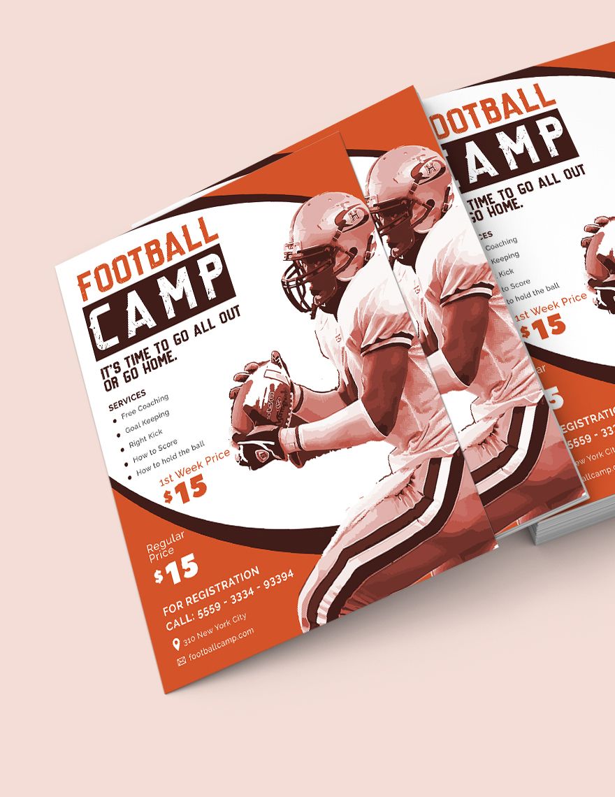 Football Camp Flyer Editable