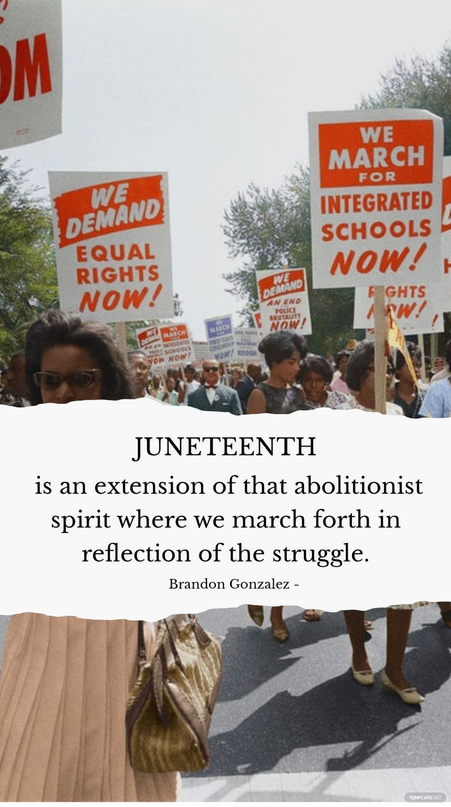 Brandon Gonzalez - Juneteenth is an extension of that abolitionist spirit where we march forth in reflection of the struggle.