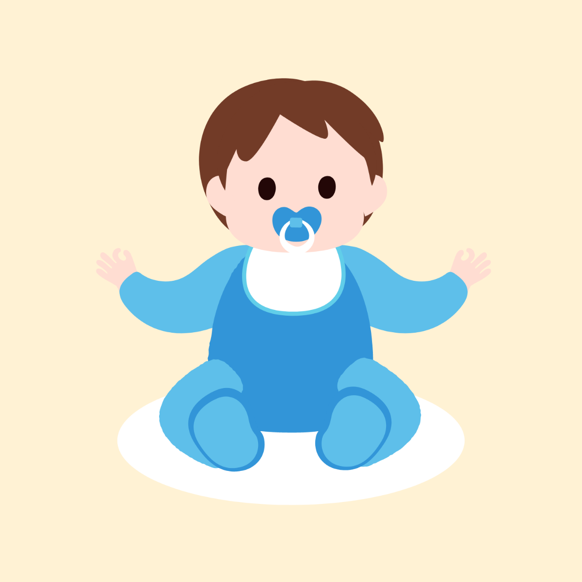 Baby Yoga Clipart Template