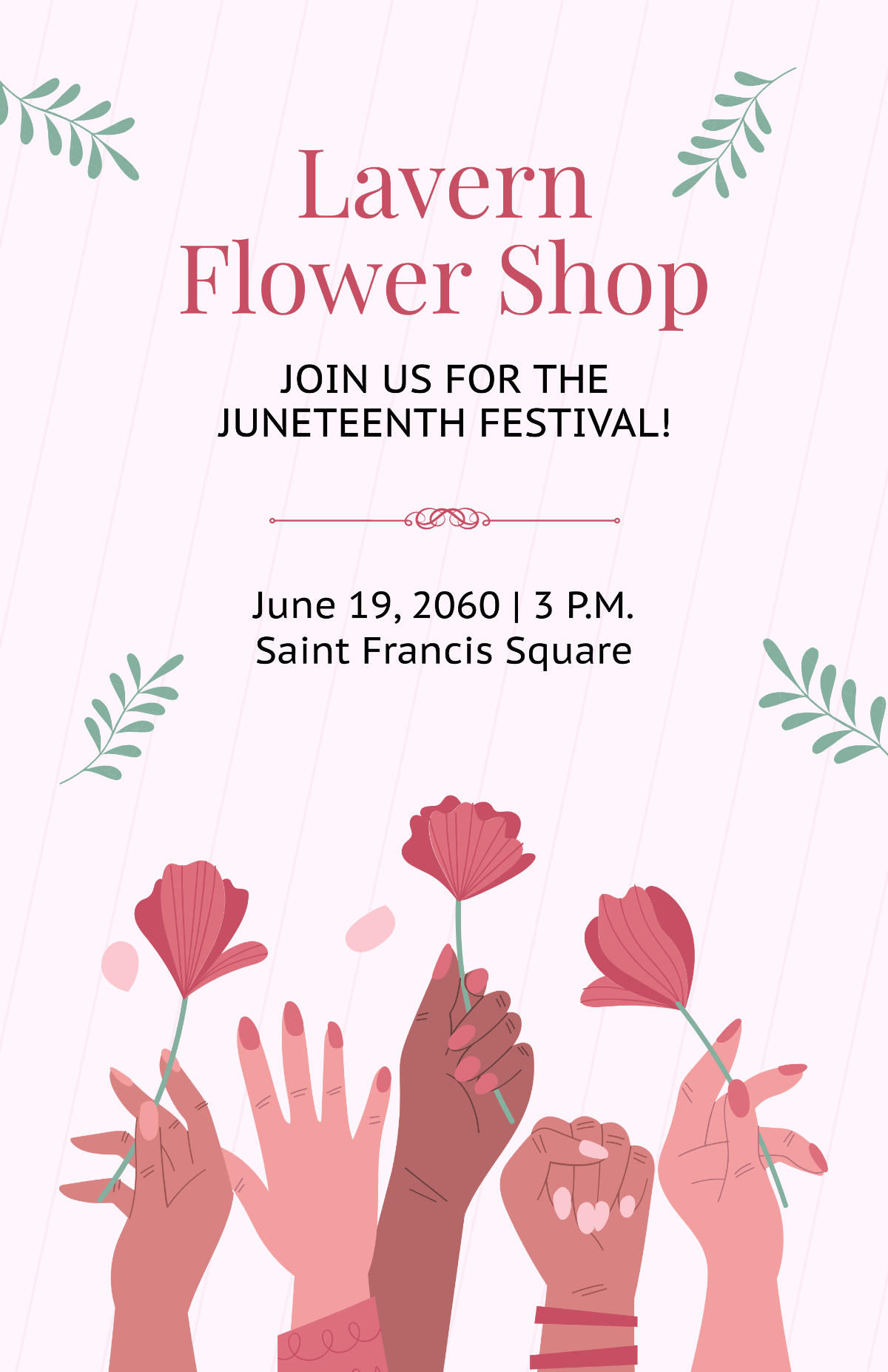 Free Juneteenth Festival Poster Template