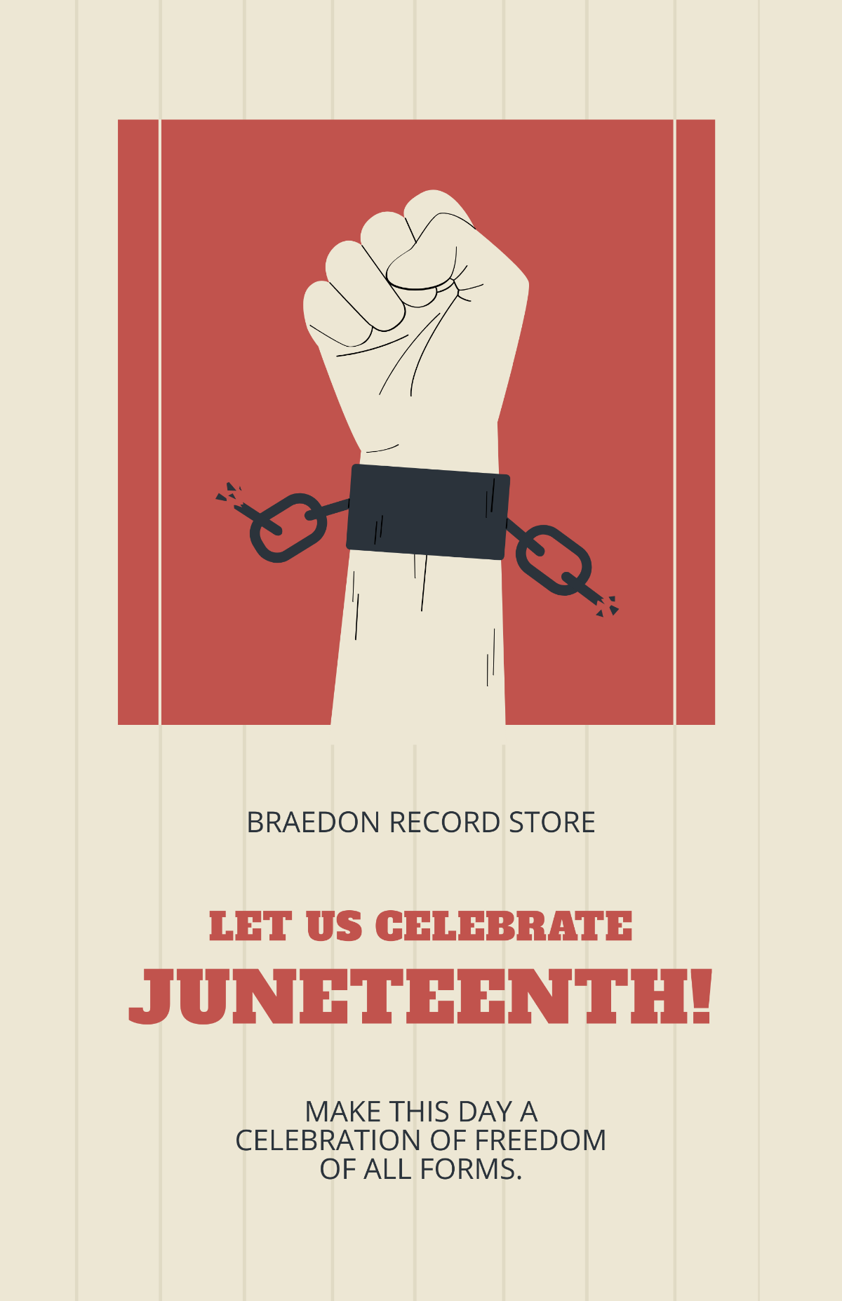 Free Vintage Juneteenth Poster Template