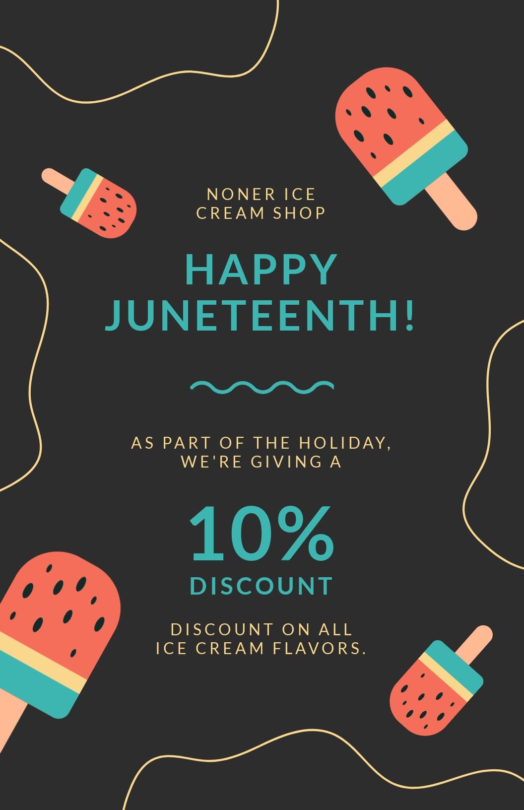 Free Simple Juneteenth Poster