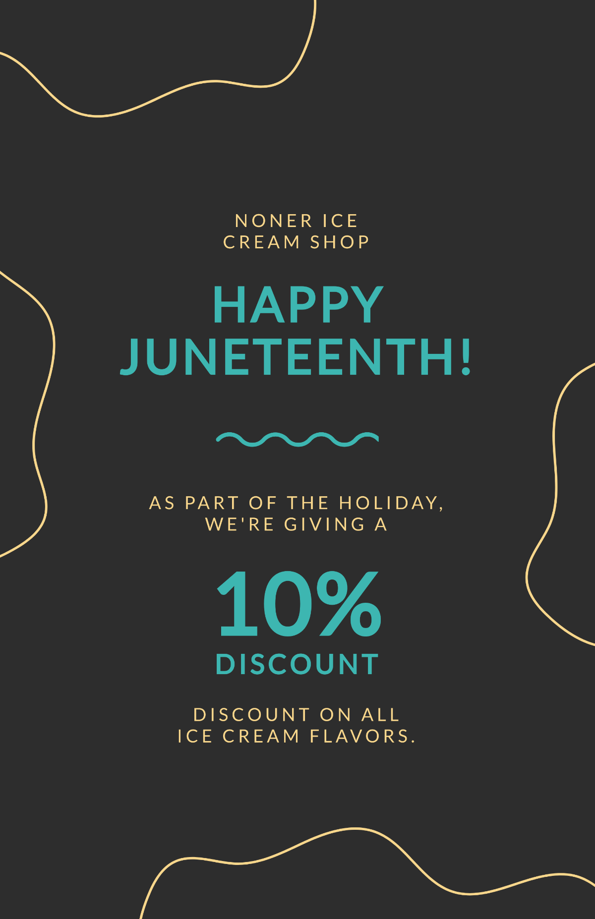 Simple Juneteenth Poster Template