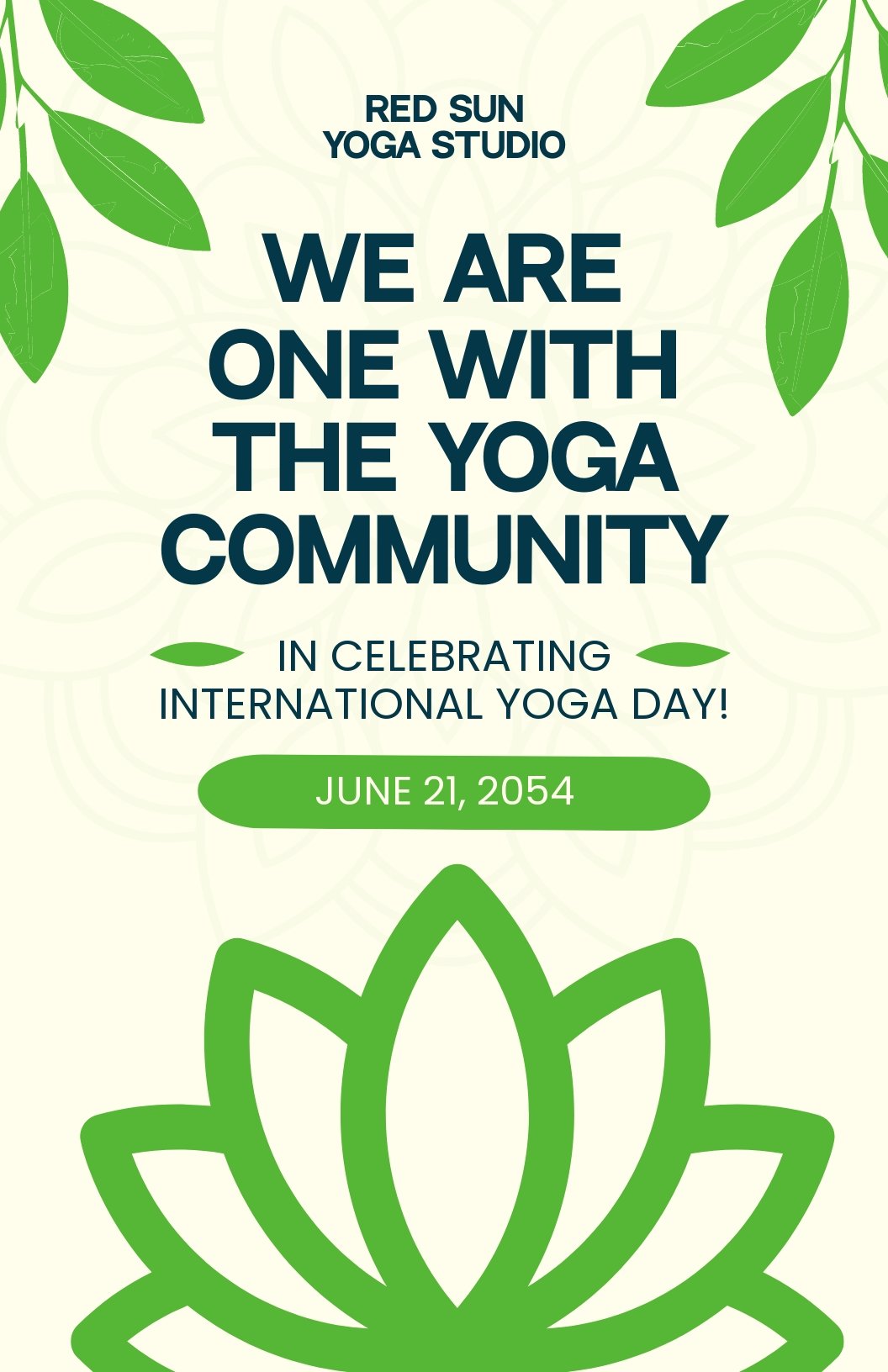 Simple International Yoga Day Poster