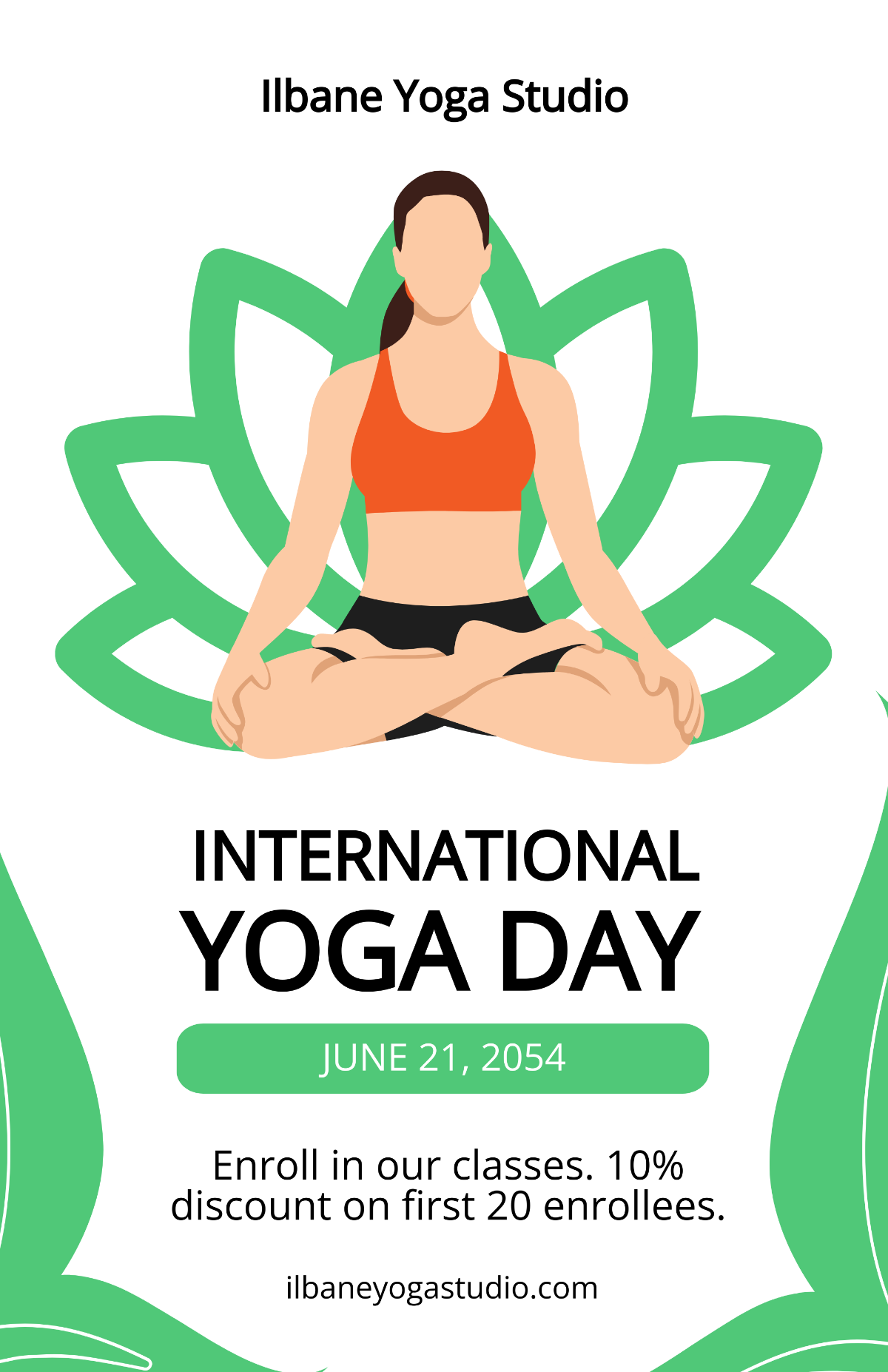 Office International Yoga Day Poster Template