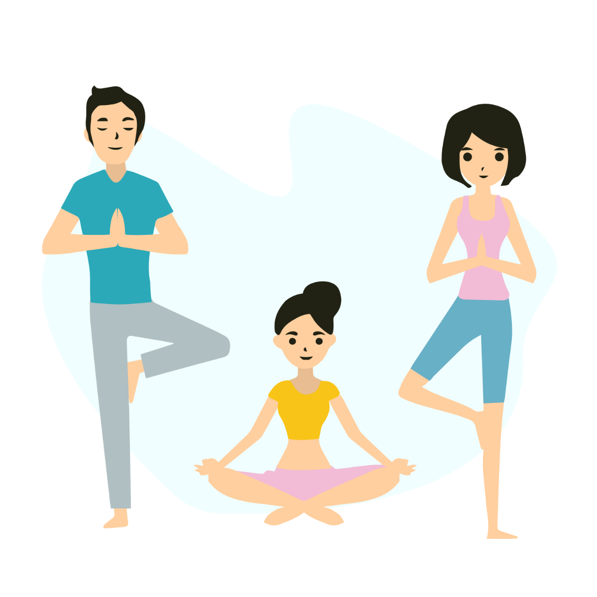 Free Family Yoga Clipart Template