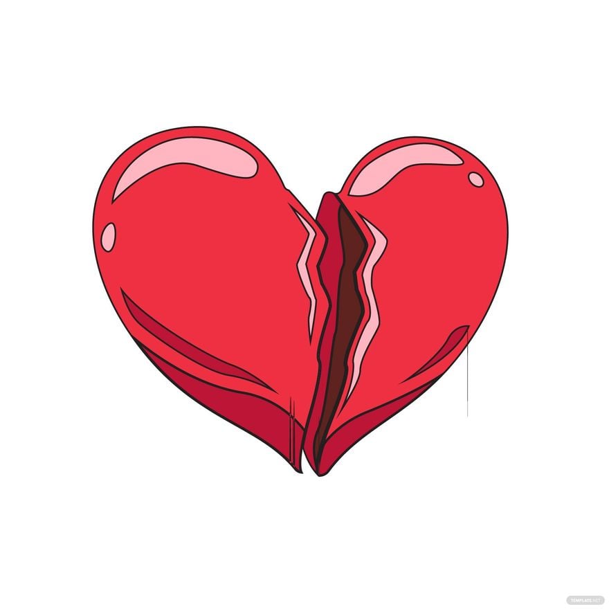 Free Broken Heart 3d Clipart in Illustrator