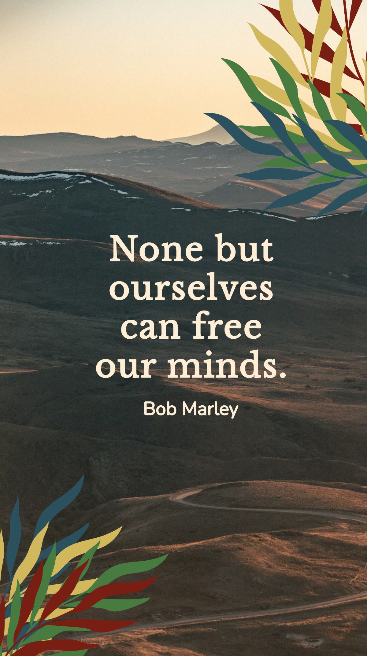 Bob Marley - None but ourselves can our minds. Template