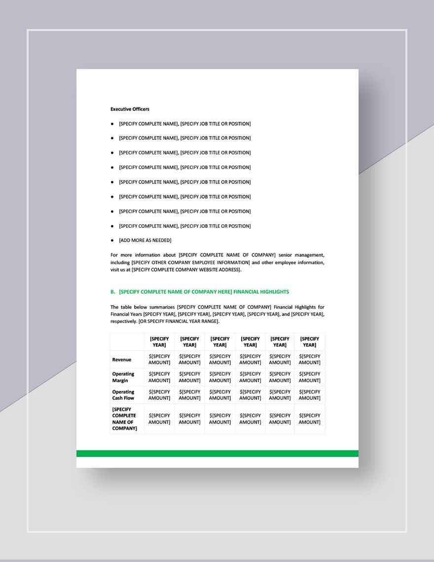 Company Fact Sheet Template Download in Word, Google Docs, Apple
