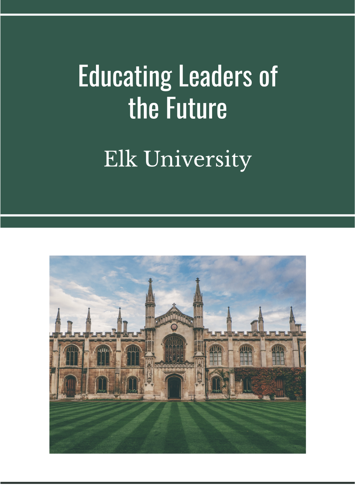 Free University Flip Book Template