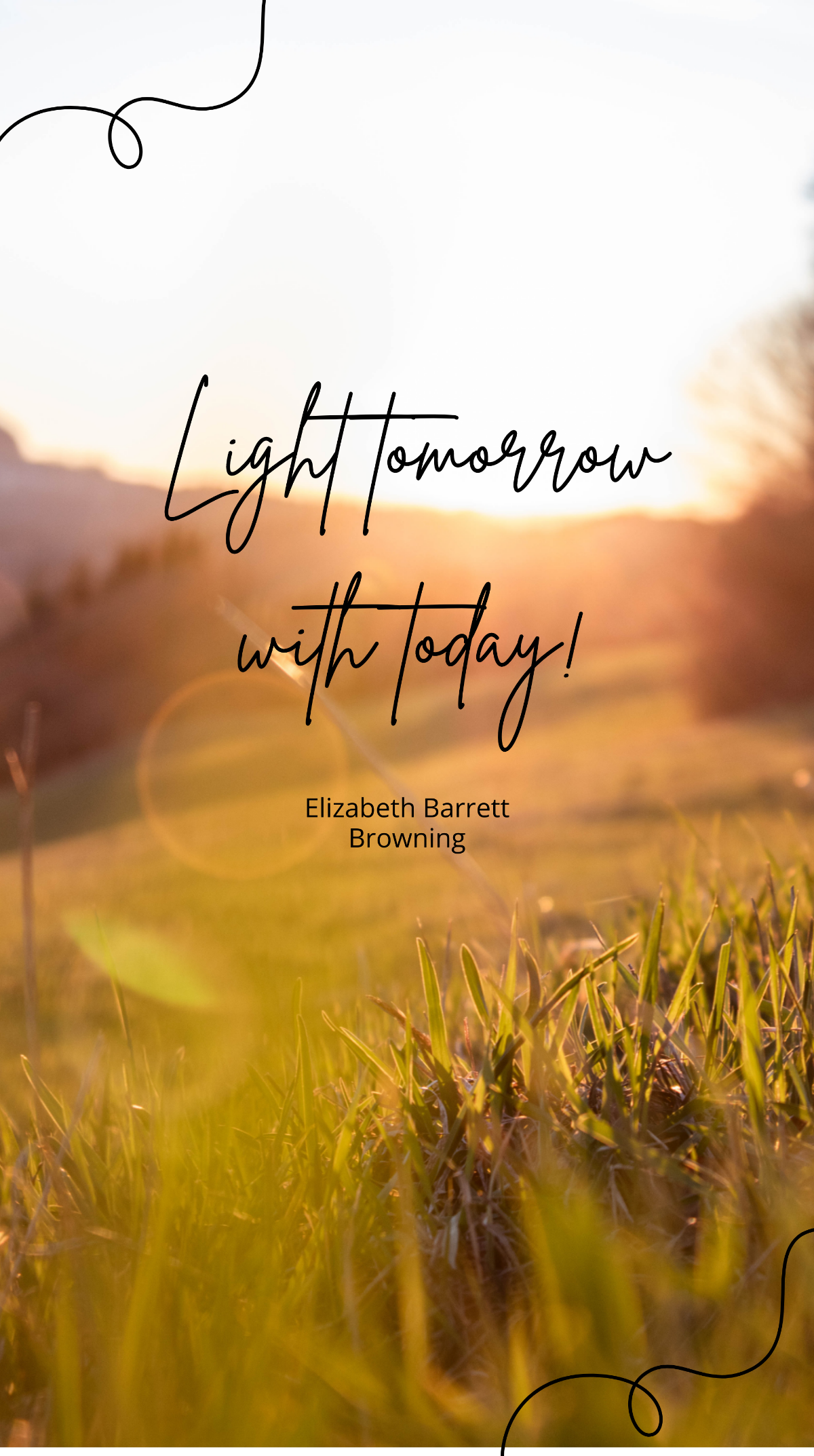 Elizabeth Barrett Browning - Light tomorrow with today! Template