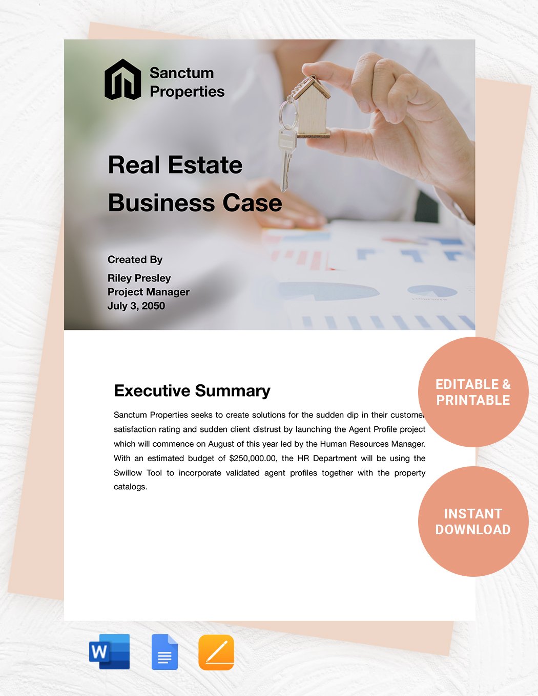 Real Estate Business Case Template