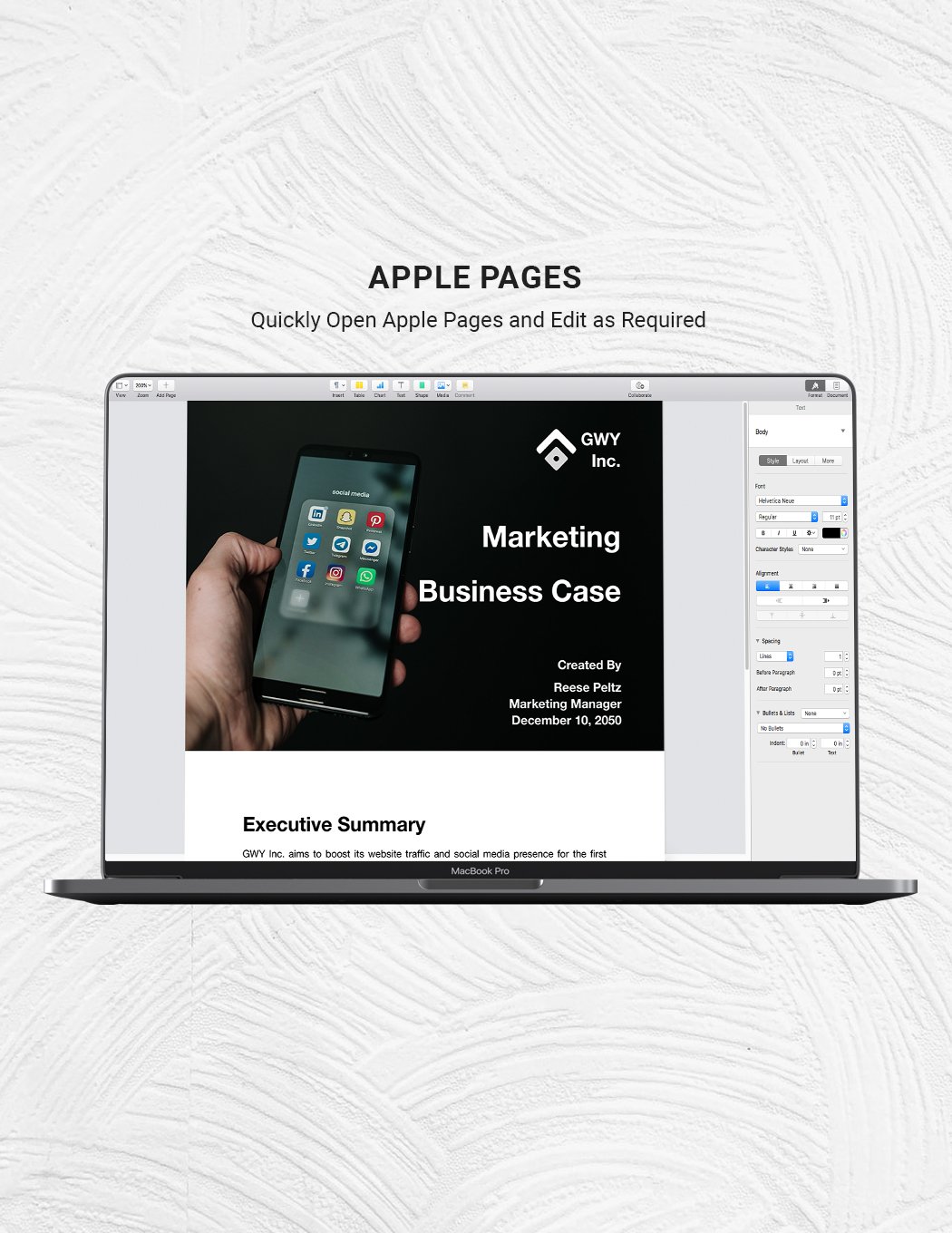 Marketing Business Case Template