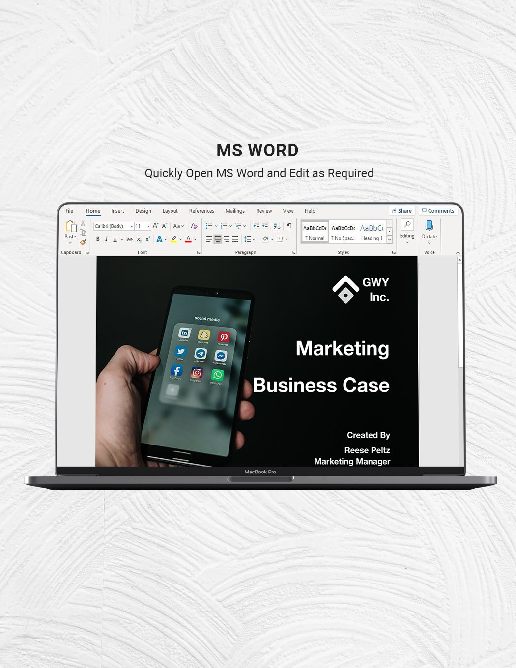 Marketing Business Case Template