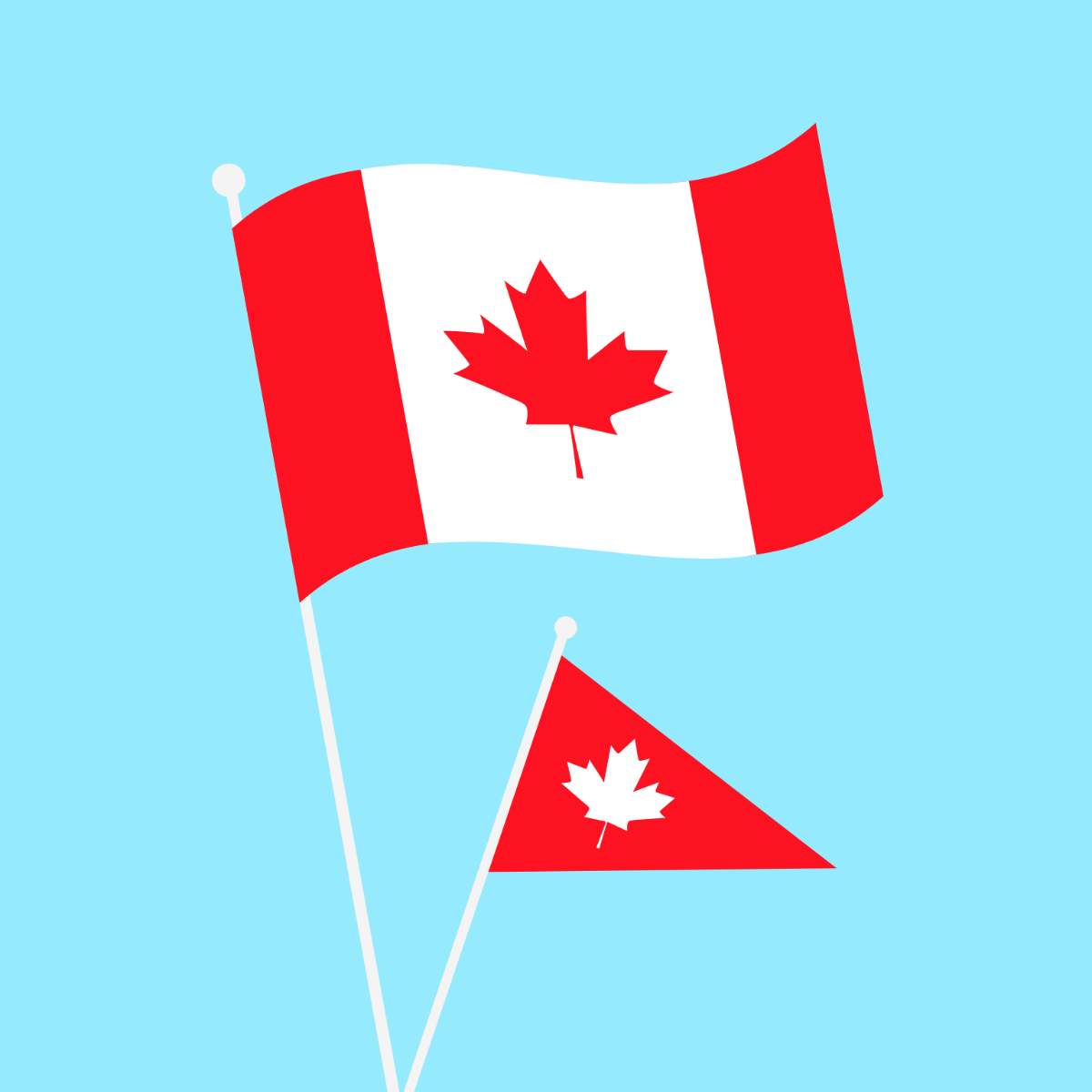Free Canada Day Flag Clipart Template