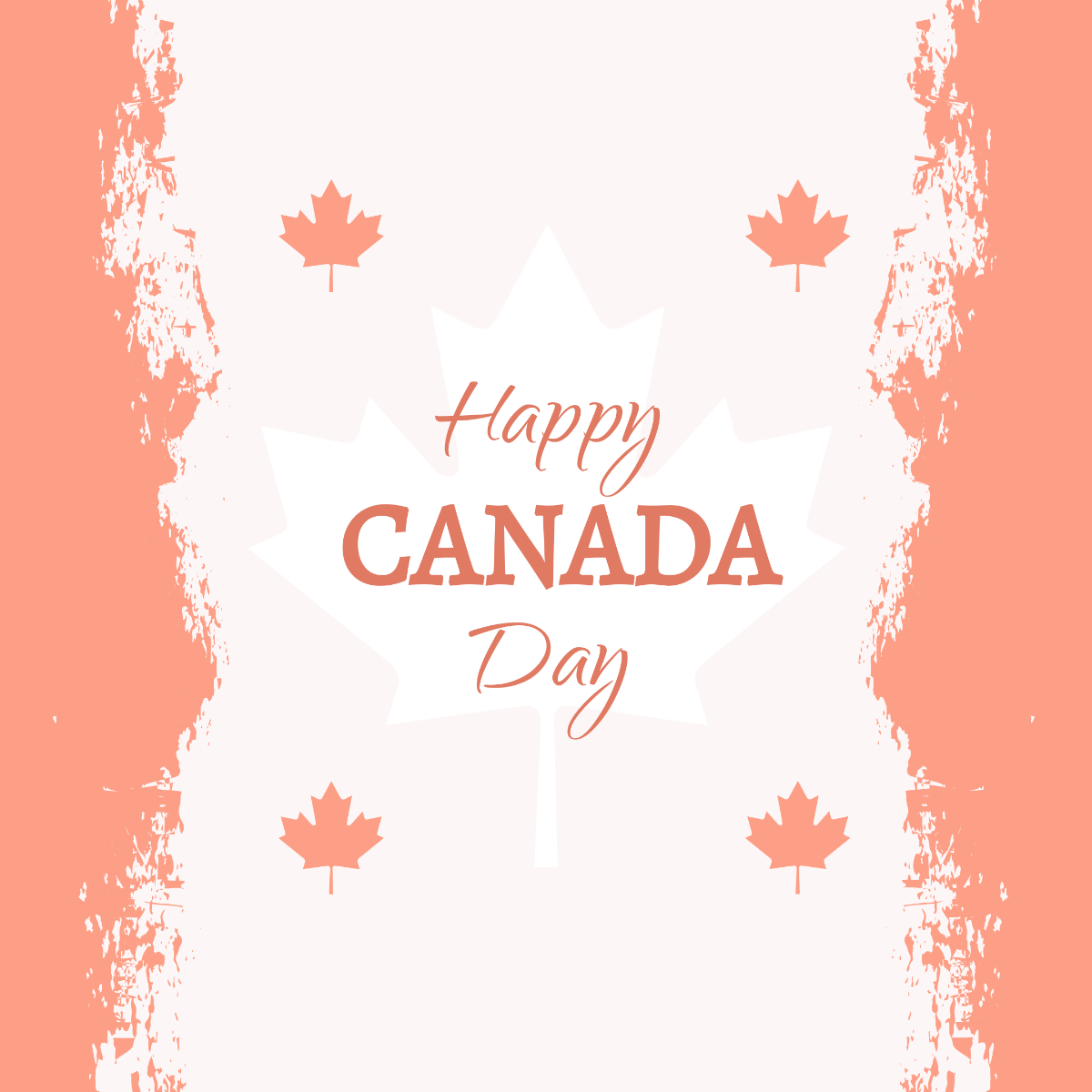 Rustic Happy Canada Day Template