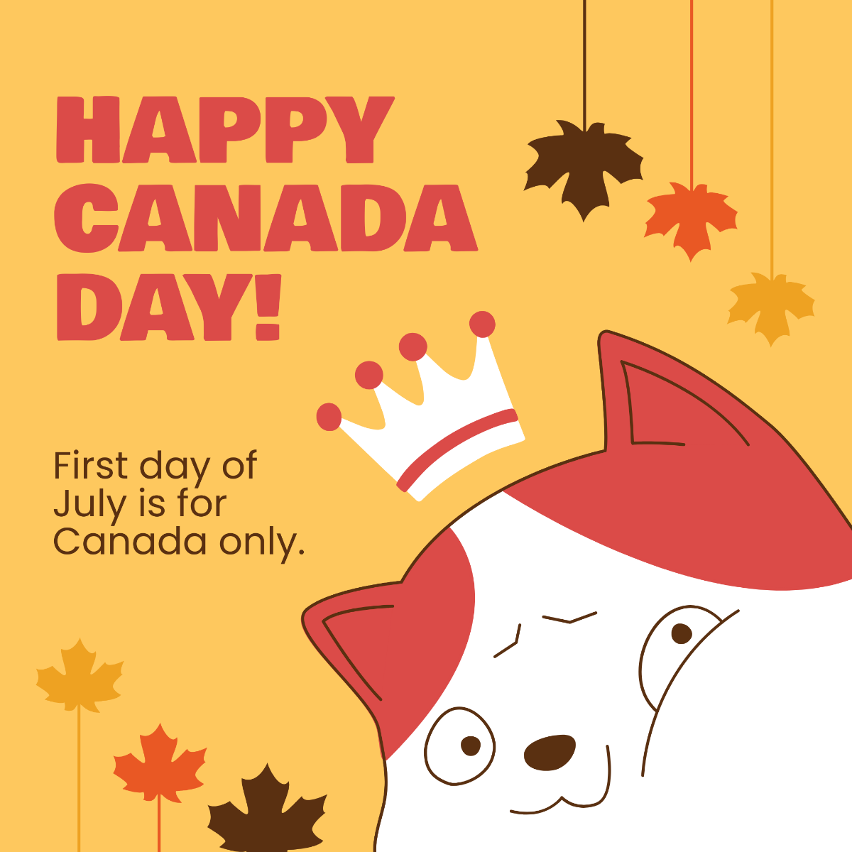 Free Funny Happy Canada Day Template