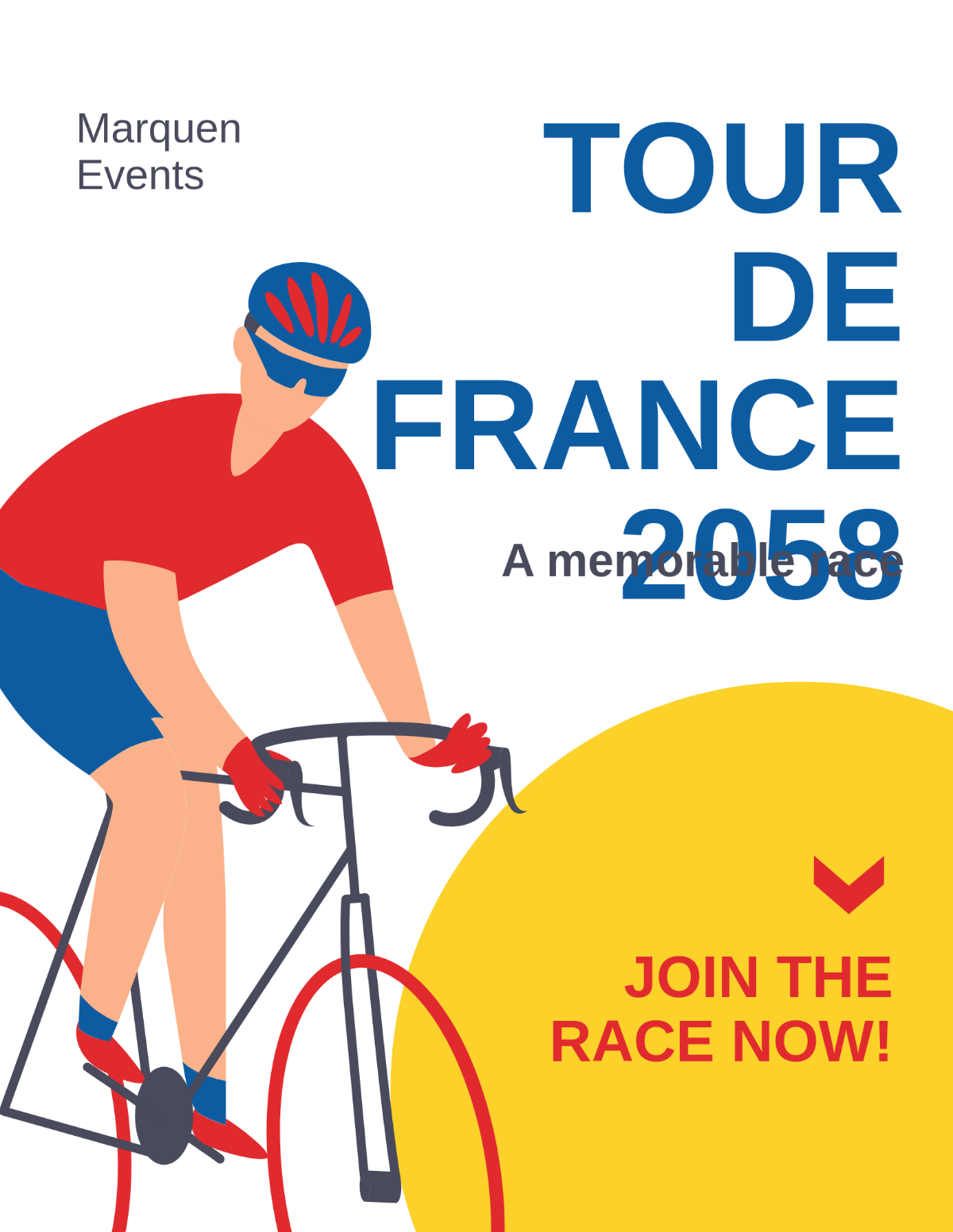 Classic Tour De France Flyer Template