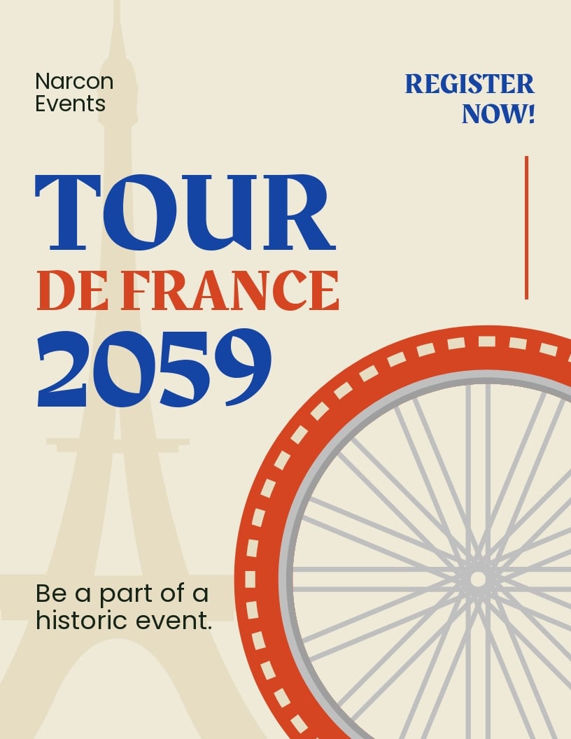 Tour De France Advertising Flyer