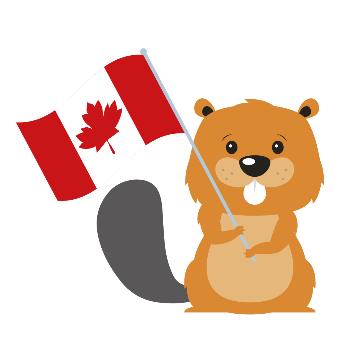 Free Cartoon Canada Day Clipart Template