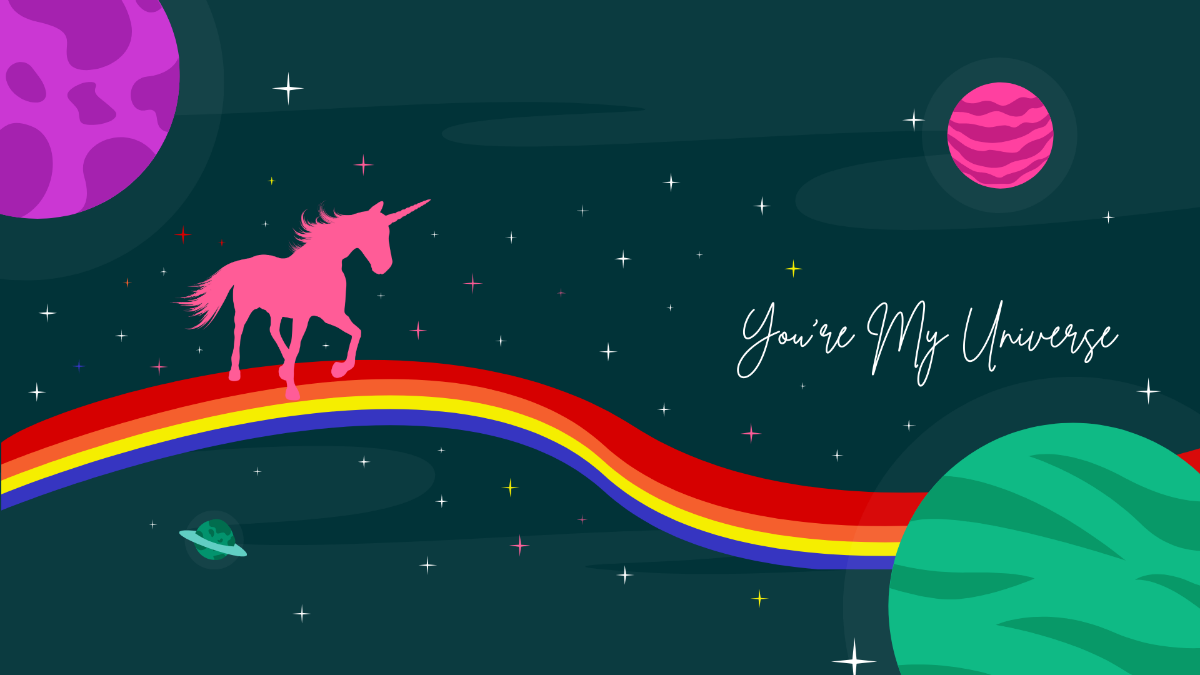 Free Unicorn Glitter Galaxy Wallpaper Template