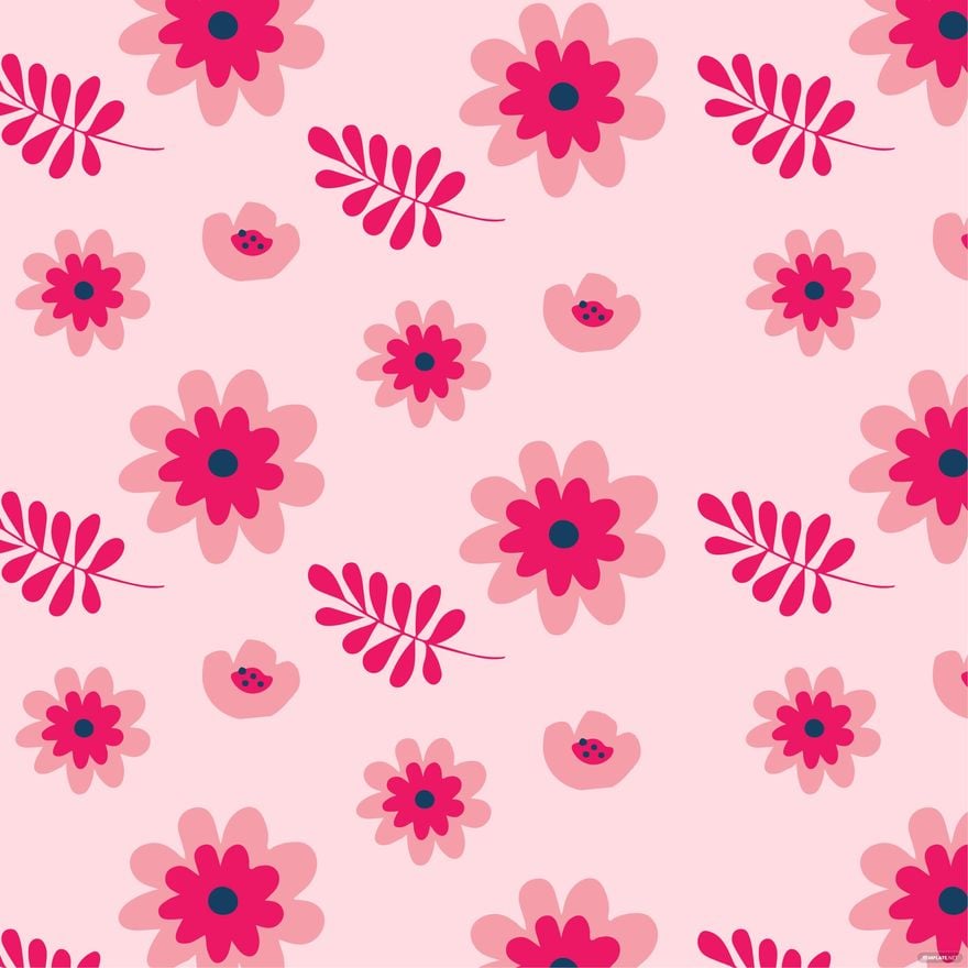 Free Pink Floral Background Clipart in Illustrator