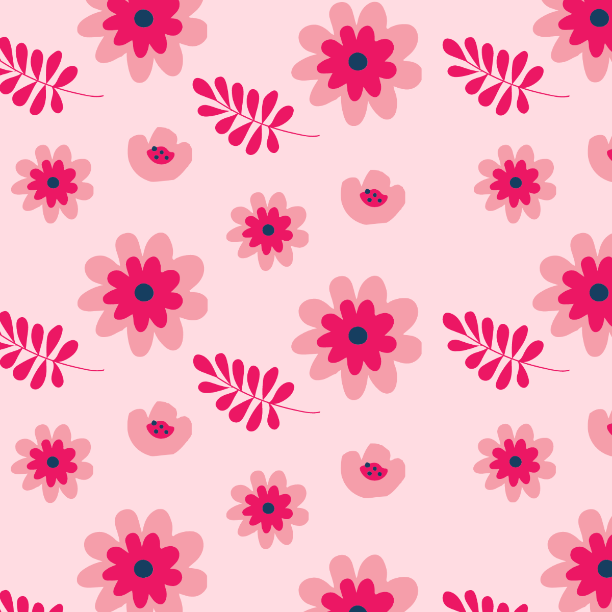 Pink Floral Background Clipart Template