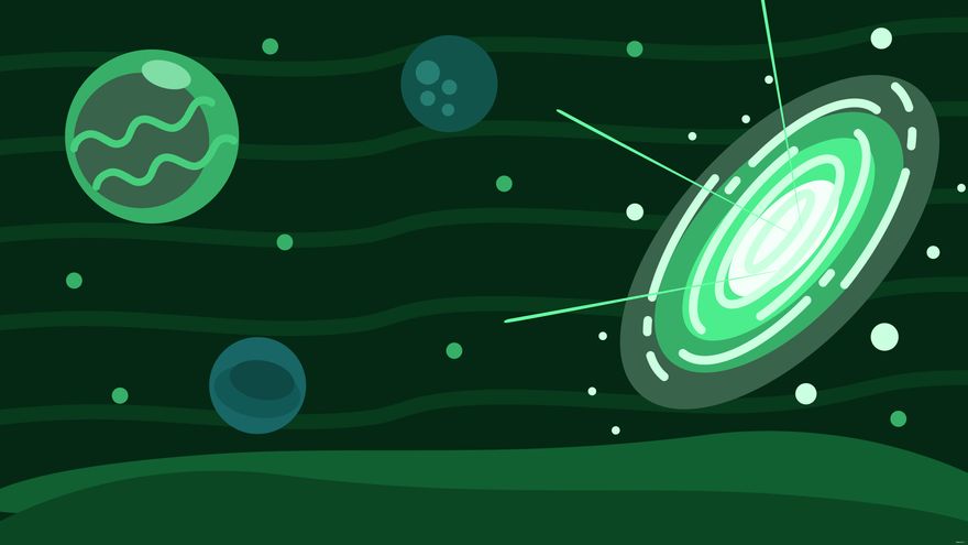 Free Green Galaxy Background in Illustrator, EPS, JPG, PNG