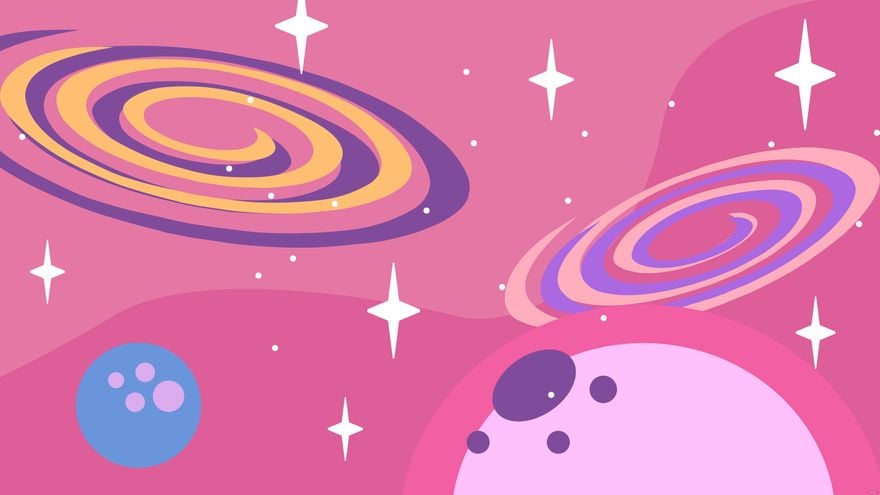 Free Kawaii Galaxy Background in Illustrator, EPS, SVG, JPG, PNG