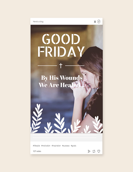 Free Good Friday Tumblr Post Template Psd Template Net