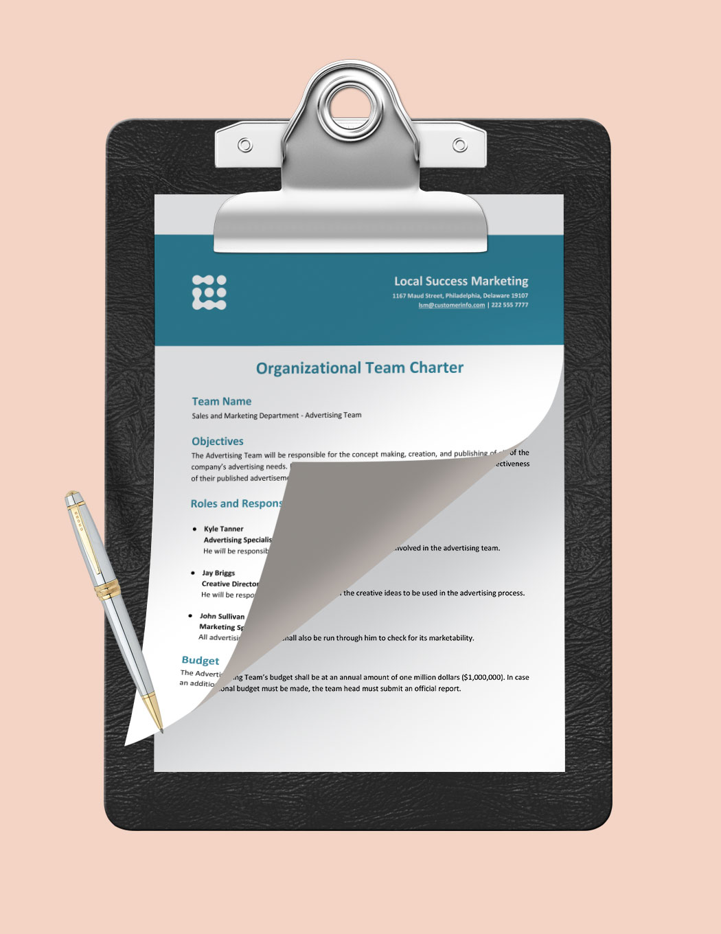 Organizational Team Charter Template