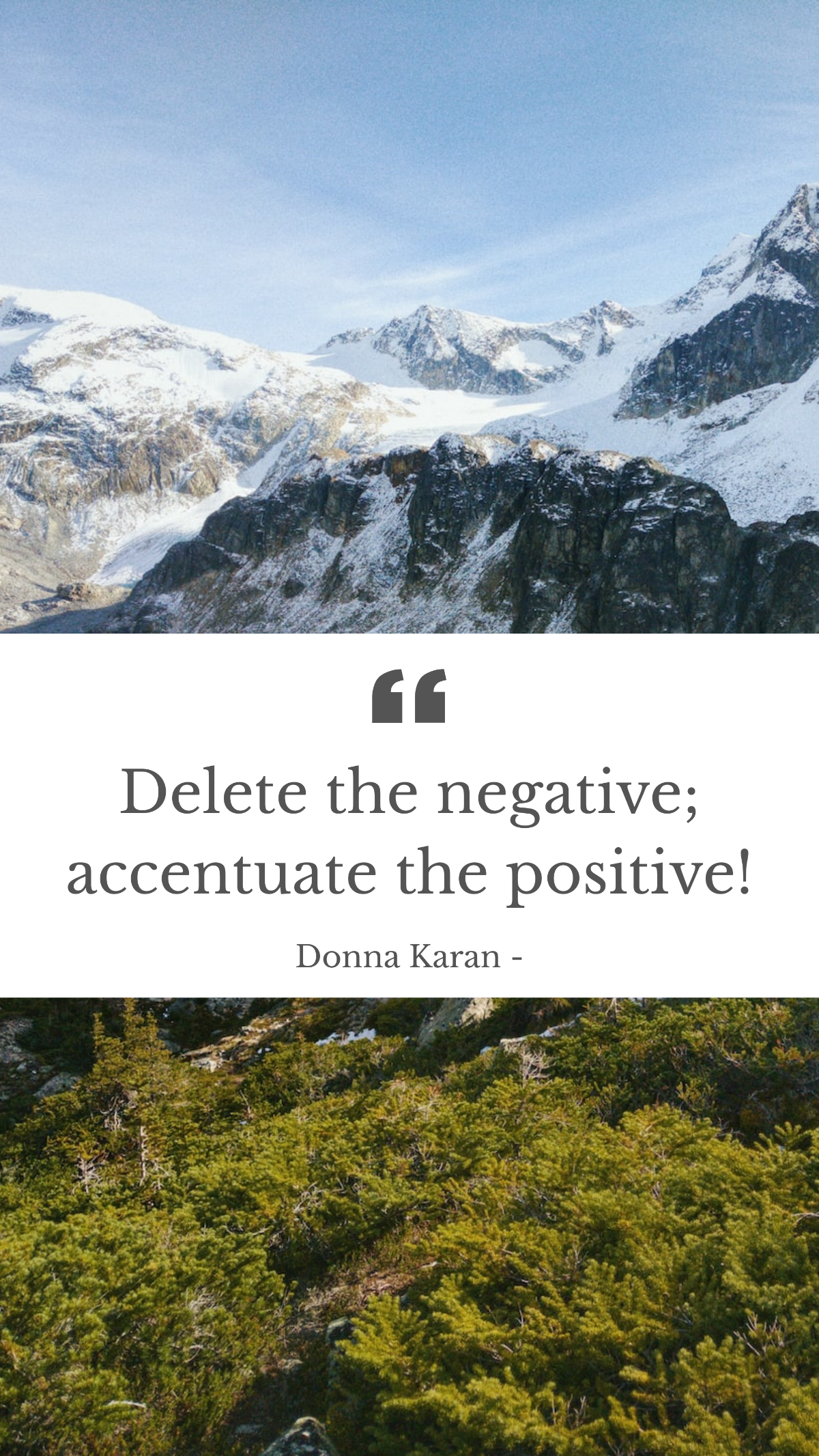 Donna Karan - Delete the negative; accentuate the positive! Template