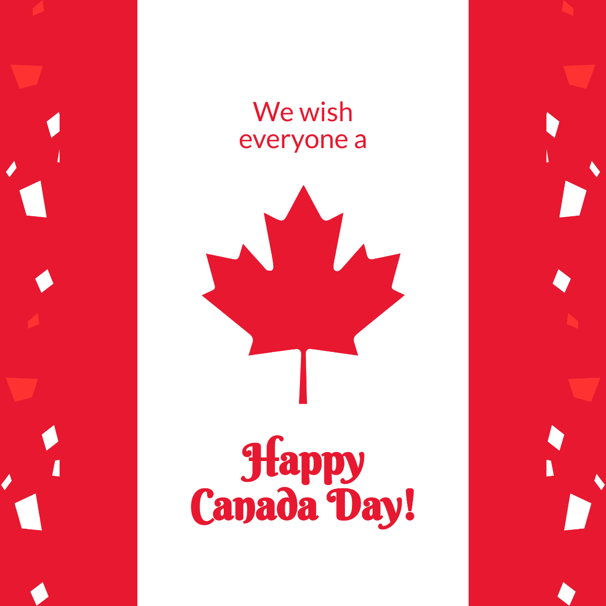 Happy Canada Day Wishes Template