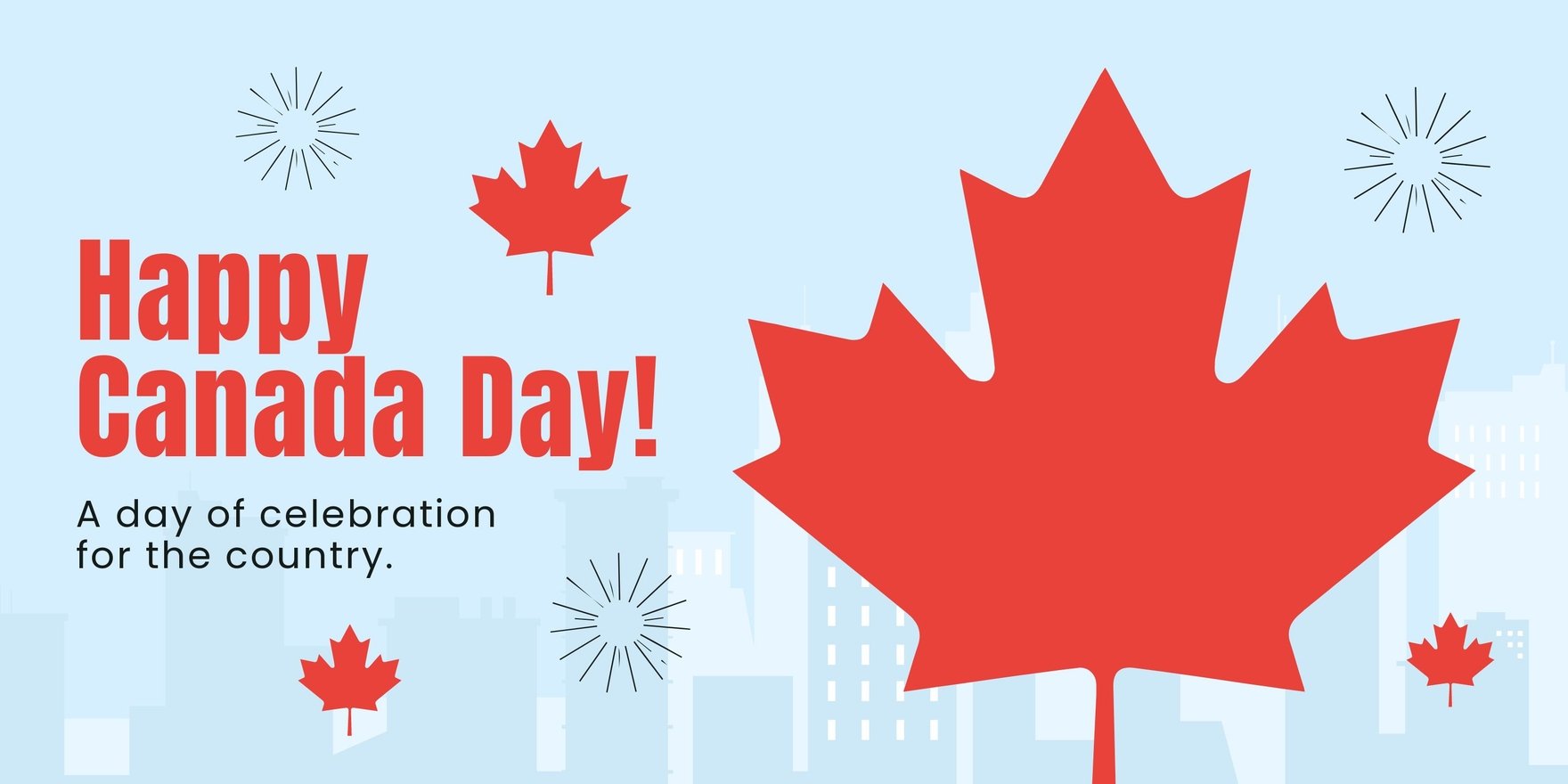 Happy Canada Day Banner in JPG, PSD, Illustrator, Word, Pages