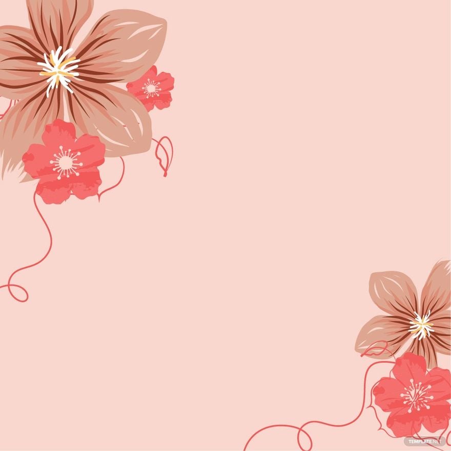 Watercolor Floral Background Clipart in Illustrator