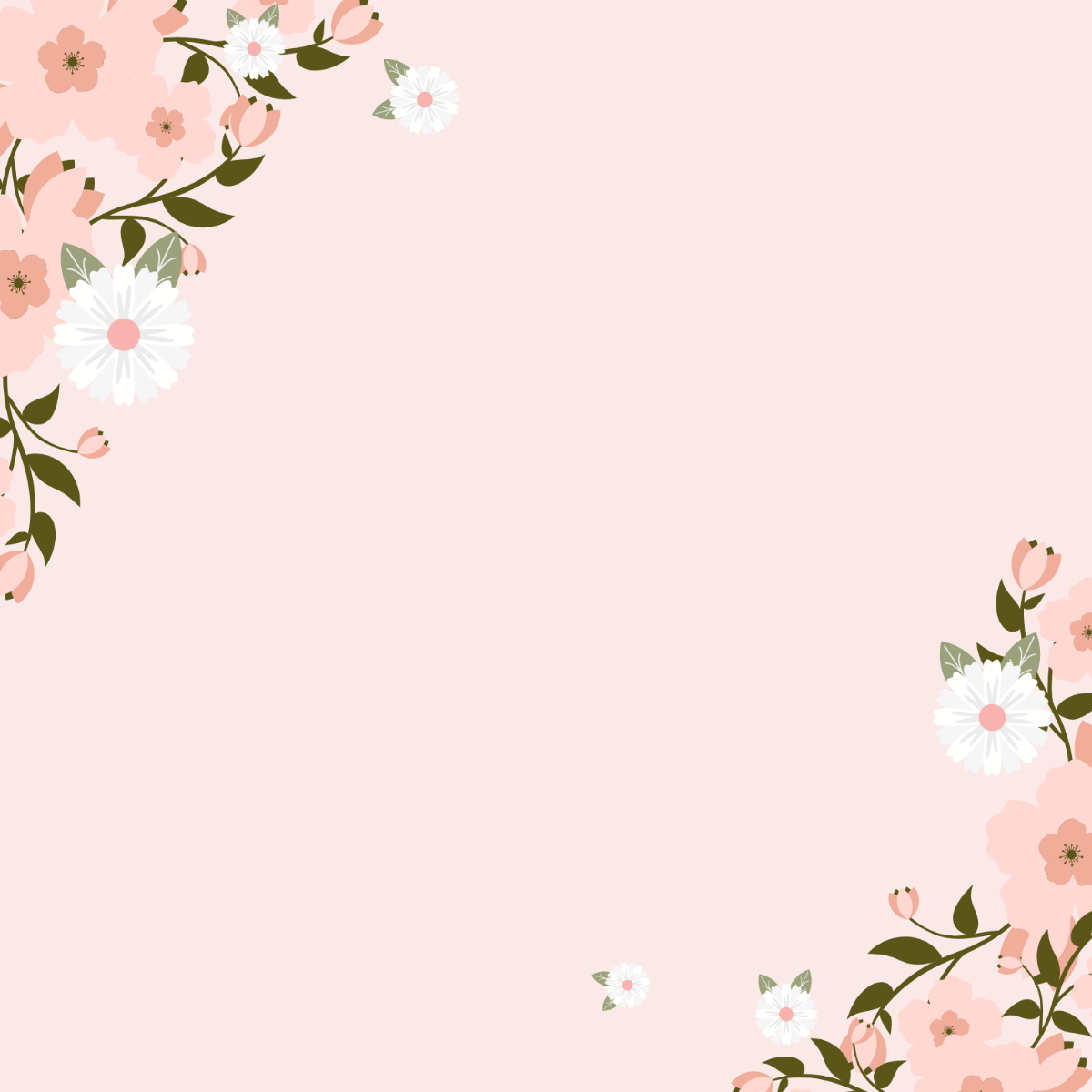 Wedding Floral Clipart Template