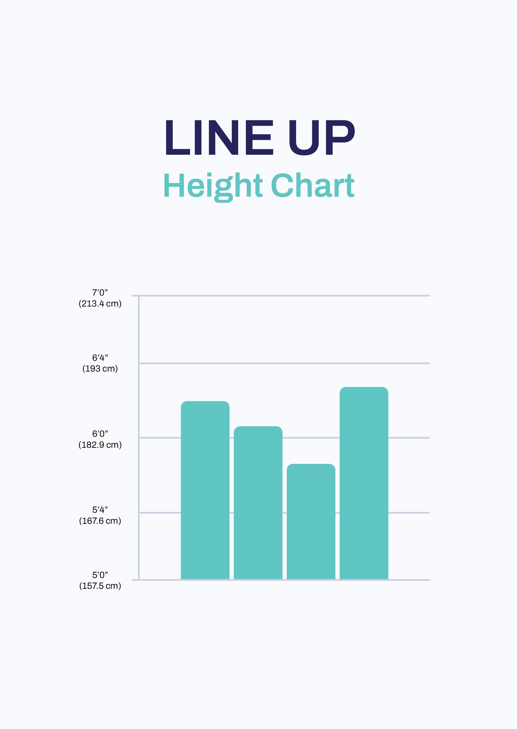 Line Up Height Chart