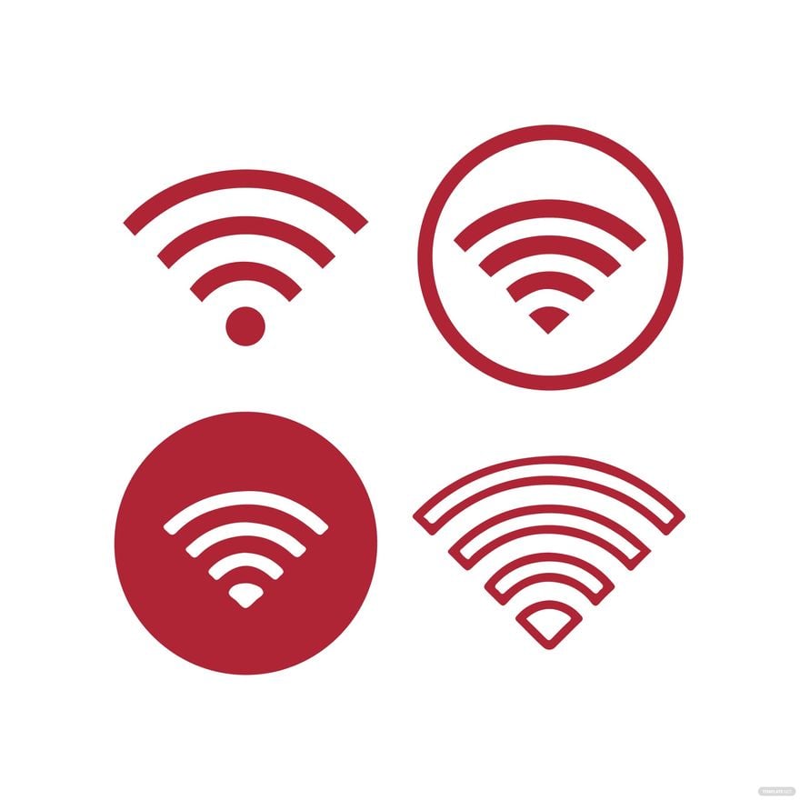 Red Wifi clipart