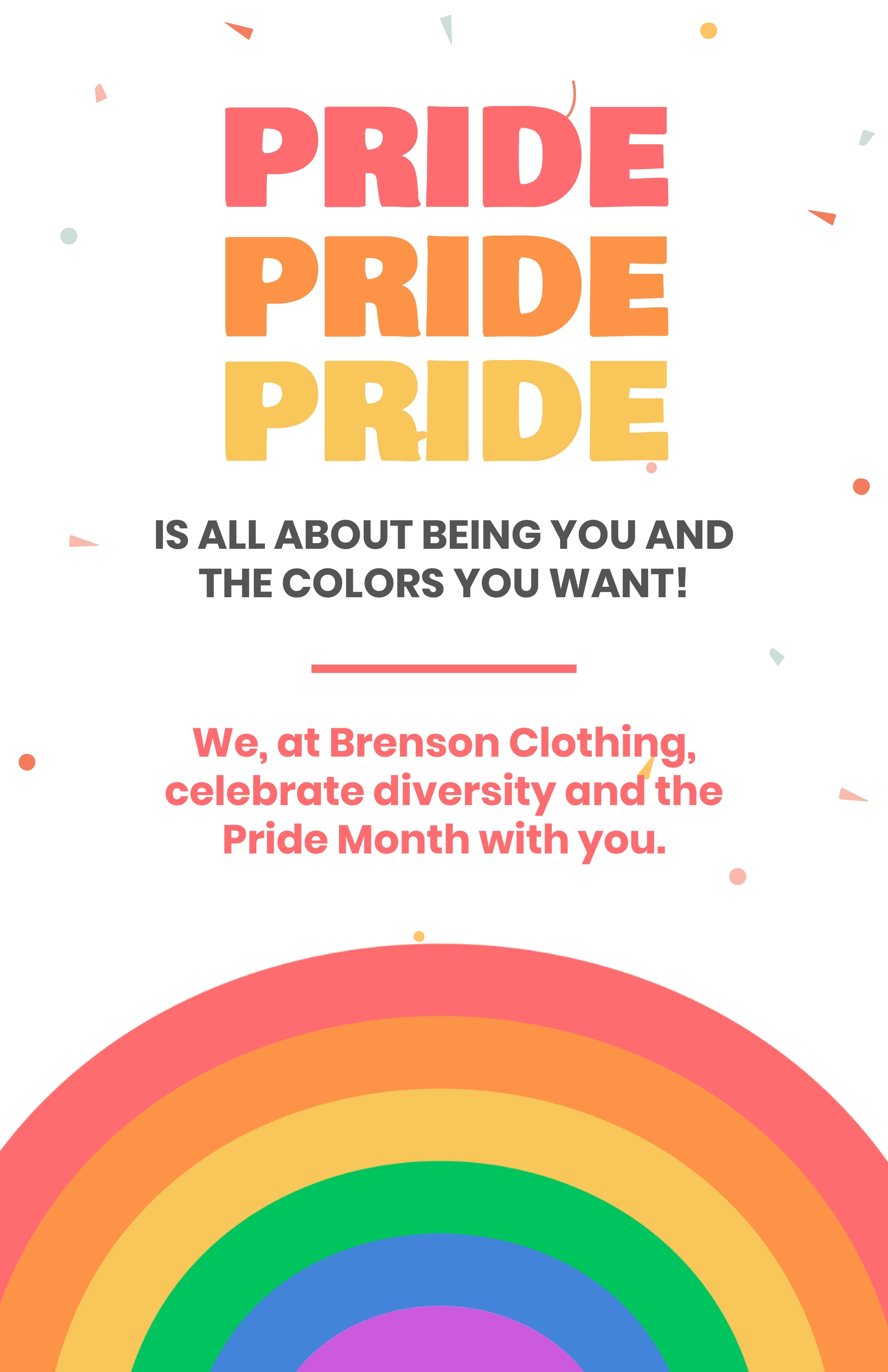 Rainbow Pride Month Poster in PSD, Illustrator, Google Docs, Word