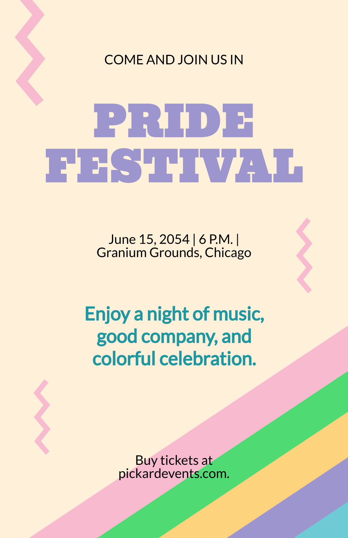 Free Pride Festival Poster Template